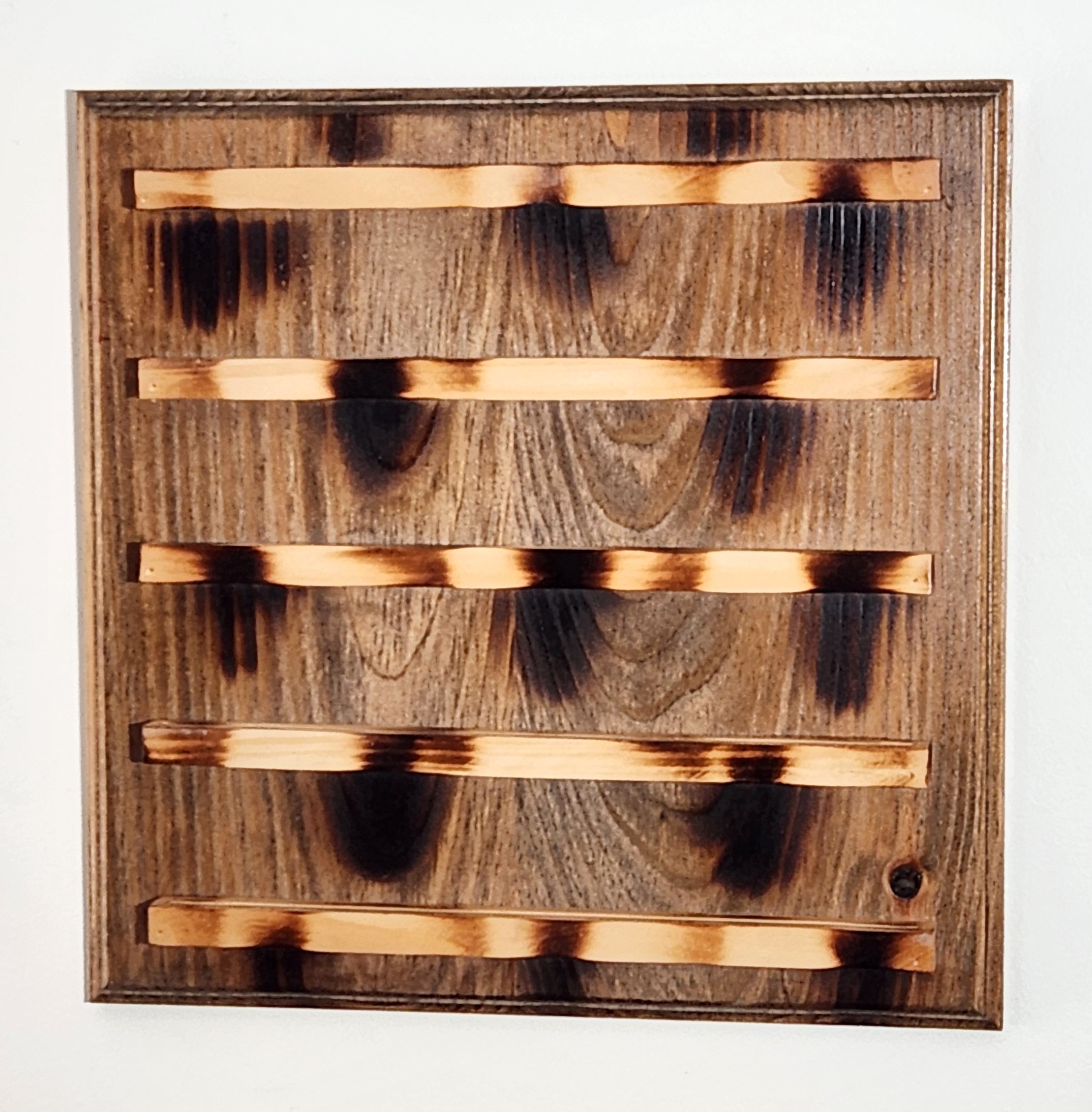 Square Burnt Challenge Coin Holder